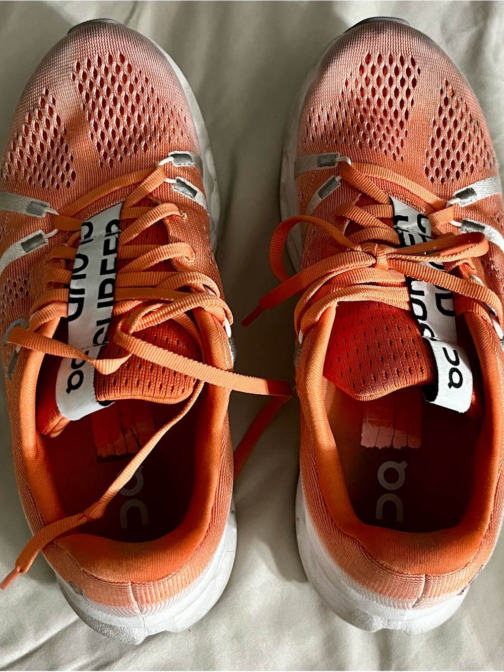 On Running Orange Mesh Women's Athletic Sneakers